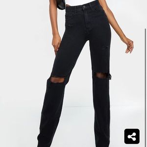 Straight leg Black Jeans